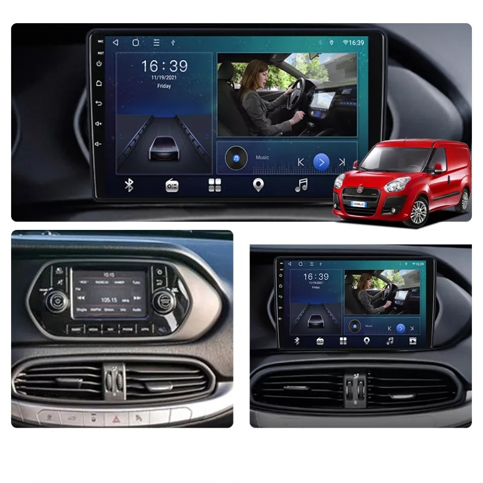 Navigatie Auto Android Fiat Tipo Egea din 2015-2021, 4GB RAM si 32GB ROM, Display QLED 9 inch, Wireless Carplay si Android Auto, Procesor Octacore, Slot sim 4G, Sunet DSP, Camera Marsarier, Bluetooth, USB, Wi Fi, [4]