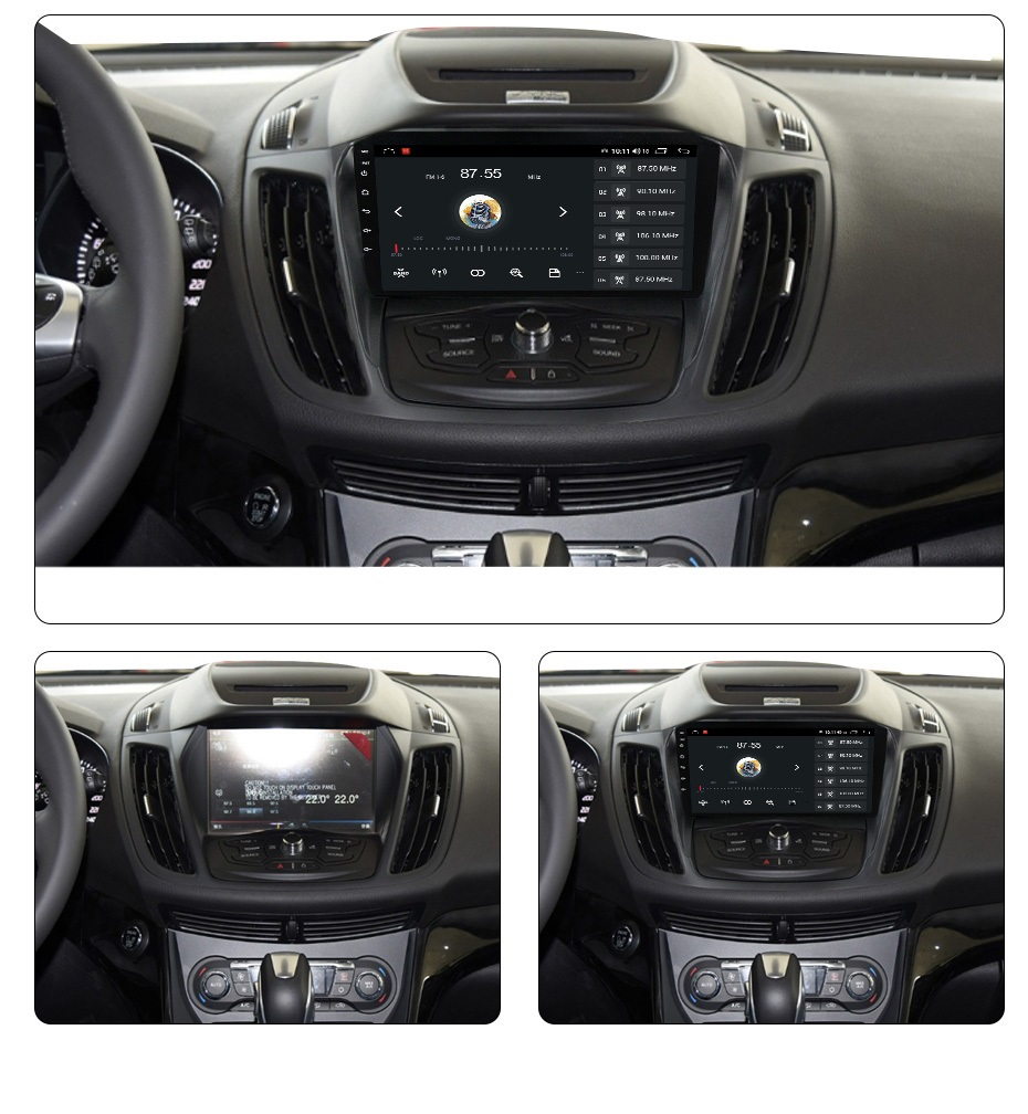 Navigatie Auto Android Ford Kuga 2 din 2012 - 2020, 8GB RAM si 128GB ROM, Ecran QLED 9 inch, Android 12, Procesor Octacore, Slot sim 4G, Sunet DSP, Wireless Carplay si Android Auto, Camera Marsarier [2]