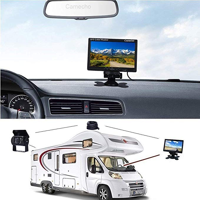 Kit marsarier Navi-it cu camera si display de 7" 12V, pentru Camioane, Autocare, Bus-uri, rezistenta la apa si praf, Wireless transmisie fara fir [6]