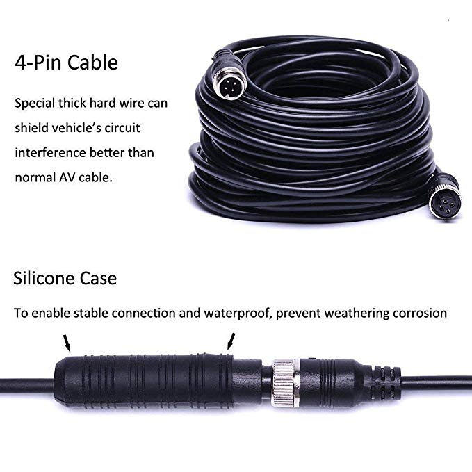 Kit marsarier Navi-it cu camera si display de 7" 12V, pentru Camioane, Autocare, Bus-uri, rezistenta la apa si praf, Wireless transmisie fara fir [10]