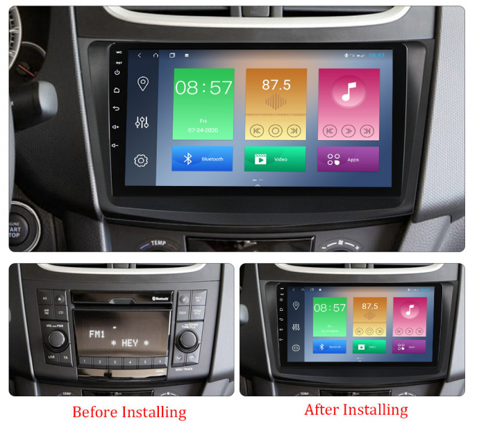 Navigatie dedicata Suzuki Swift 2013-2016, 9", 4GB RAM 32 GB ROM, QLED, Octacore, DSP, RDS, 4G, Android 13, WI-FI, Bluetooth, Magazin Play [3]