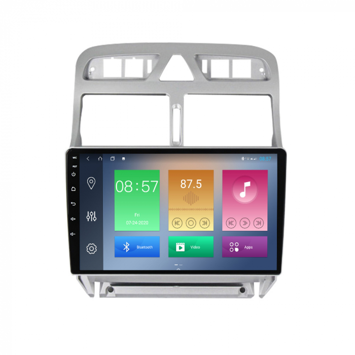 Navigatie dedicata Peugeot 307 2002-2013, 12GB RAM 256GB ROM, Android 13, Rezolutie 2K, Display QLED, 9", DSP, Carplay, Android Auto, Internet, Youtube, Waze, Wi Fi, USB [2]