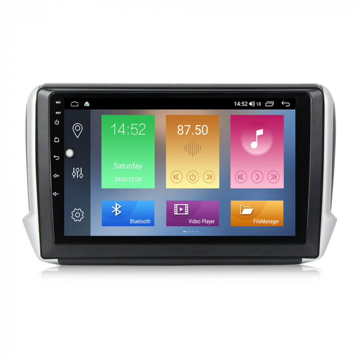 Navigatie dedicata Peugeot 208, 4GB RAM 64GB ROM, Octacore, Android 13, Display QLED 10.1", DSP, Carplay, Android Auto, Internet, Youtube, Waze, WIFI, Bluetooth [2]