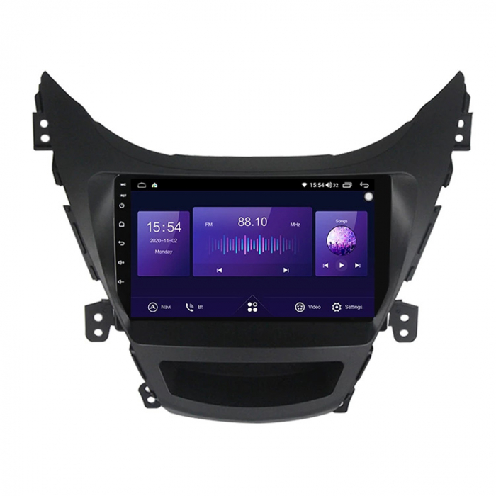 Navigatie dedicata Hyundai Elantra 2011-2016, 4GB RAM 32GB ROM, Octacore, Android 14, Display QLED 9", DSP, Carplay&Android Auto, SIM 4G, Bluetooth, Ventilator Activ [2]