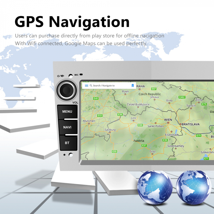 (Resigilata) Navigatie dedicata Opel/Astra/Antara/Vectra/Corsa/ Zafira 2+32GB, 7 inch, Android 11, Bluetooth, Wi-Fi, GPS [4]