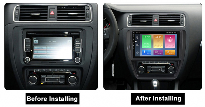 Navigatie dedicata Volkswagen Sagitar, Jetta, 4GB RAM 64GB ROM, Octacore, Android 14, Display QLED 9", DSP, Carplay, Android Auto, Internet, Youtube, Waze, WIFI, Bluetooth [3]