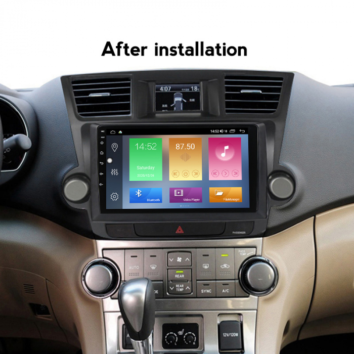 Navigatie dedicata Toyota HIghlander 2 2007-2014, 4GB RAM 64GB ROM, Octacore, Android 13, Display QLED 9", DSP, Carplay, Android Auto, Internet, Youtube, Waze, WIFI, Bluetooth [7]
