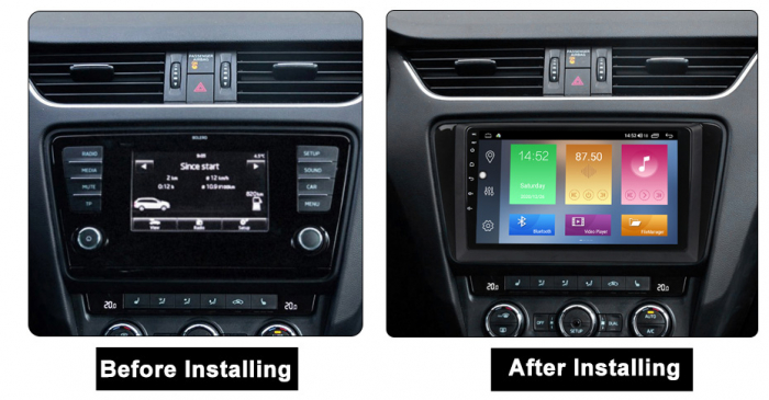 Navigatie dedicata Skoda Octavia A7 2014, 10.1", 4GB RAM 32GB ROM, QLED, Octacore, DSP, RDS, 4G, Android 13, WI-FI, Bluetooth, Magazin Play, Camera marsarier [3]