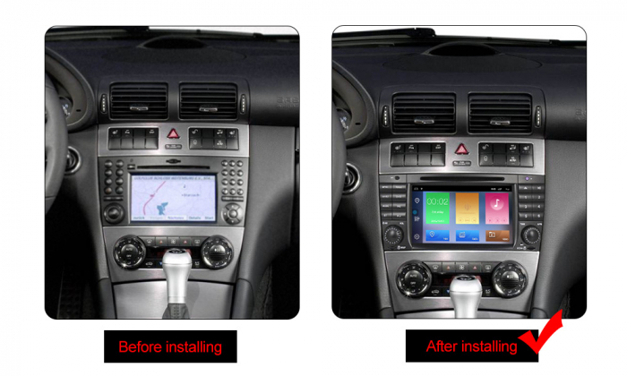 Navigatie dedicata Mercedes C-Class, W203, CLK W209, fara DVD, 2GB RAM 32GB ROM, Quad Core, Display 7" IPS, Android 12 [2]