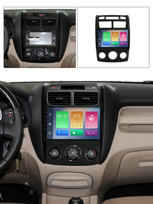 Navigatie dedicata Kia Sportage 2004-2010, 4GB RAM 64GB ROM, Octacore, Android 13, Display QLED 9", DSP, Carplay, Android Auto, Internet, Youtube, Waze, WIFI, Bluetooth [8]