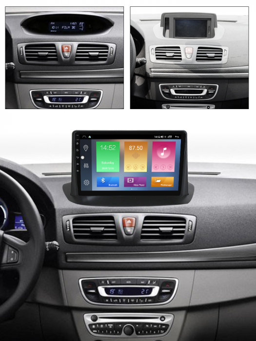 Navigatie dedicata Renault Megane 3 Fluence ( 2009 -2015 ), 4GB RAM 32GB ROM, Octacore, 4G, QLED, DSP, Display 9", Android 13, Internet ,Aplicatii , Waze , WI-FI , USB , Bluetooth [5]