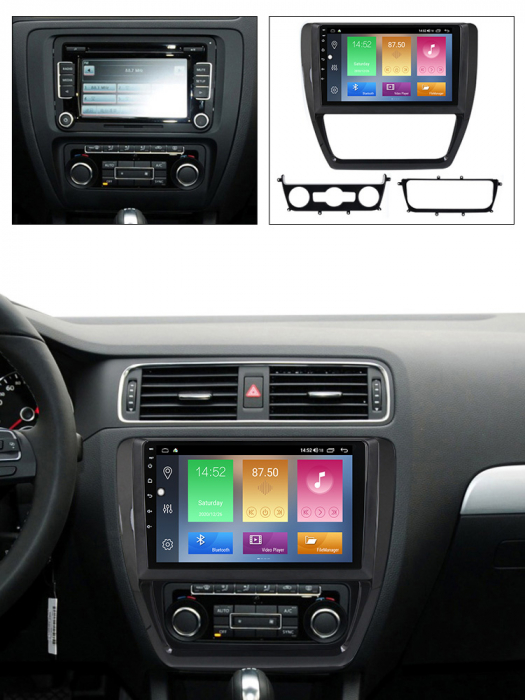(Resigilata) Navigatie dedicata Volkswagen Jetta IV 2011 - 2018, 2GB RAM 32GB ROM, Quad Core, Display 9" IPS Full HD, Carplay, Android 14, Bluetooth, Magazin Play, Suport camere AHD [2]
