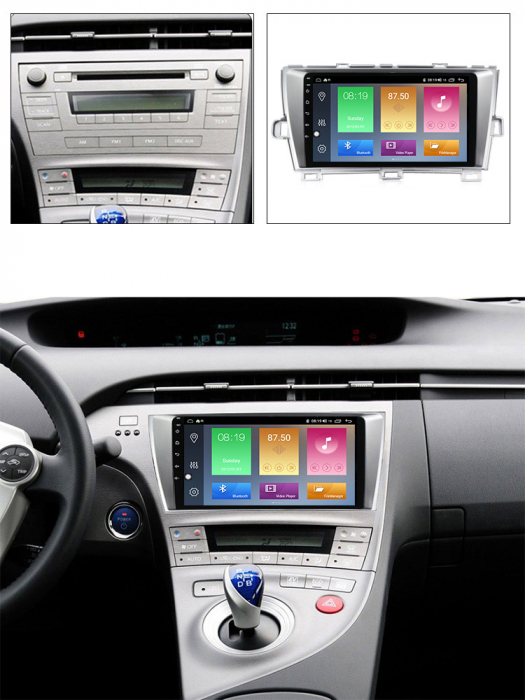Navigatie dedicata Toyota Prius, 9 Inch, 4 GB RAM 32GB ROM, Octacore, QLED, DSP, RDS, 4G, Android 13, WI-FI, Bluetooth, Magazin Play [6]
