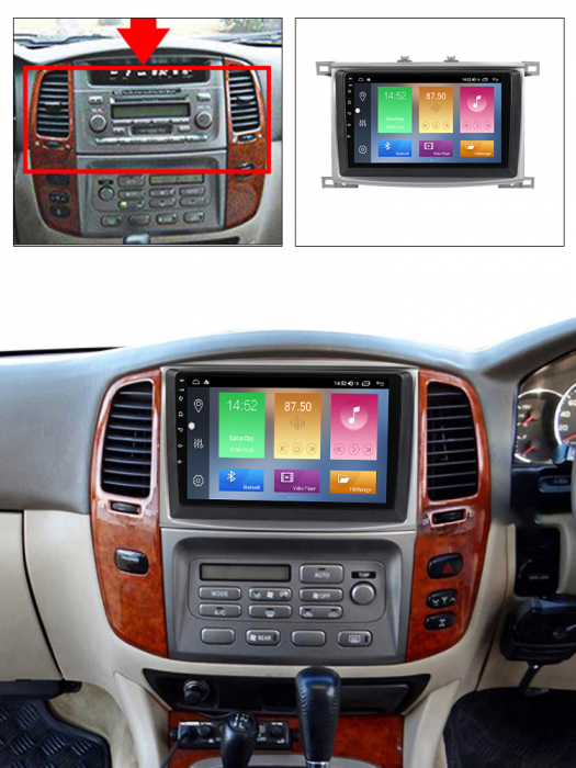 Navigatie dedicata Toyota Land Cruiser 2003-2008, 9 Inch, 4GB RAM 32GB ROM, QLED, Octacore, DSP, RDS, Android 13, WI-FI, Bluetooth, Magazin Play [6]