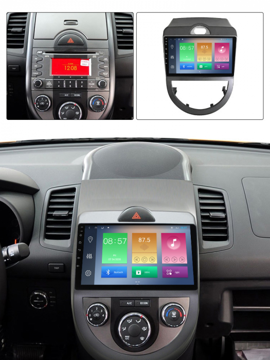 Navigatie dedicata Kia Soul 2008-2011, 4GB RAM 64GB ROM, Octacore, Android 13, Display QLED 9", DSP, Carplay, Android Auto, Internet, Youtube, Waze, WIFI, Bluetooth [6]