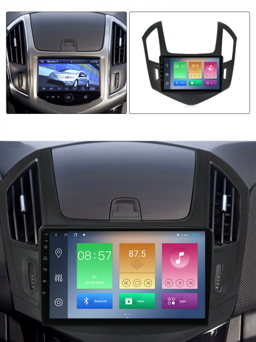 Navigatie dedicata Chevrolet Cruze 2012-2015, 4GB RAM 64GB ROM, Octacore, Android 14, Display QLED 1K 9", Carplay&Android Auto, SIM 4G, Ventilator Activ [4]