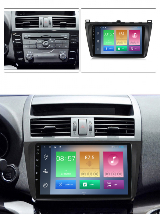 (Resigilata) Navigatie dedicata Mazda 6 2008-2013, 9 Inch, 2GB RAM 32GB ROM, Android 13, WiFi, Bluetooth, Magazin Play, Camera Marsarier [3]