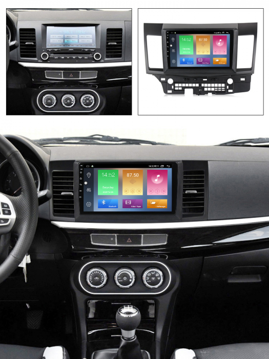 Navigatie dedicata Mitsubishi Lancer 2007-2012, 4GB RAM 64GB ROM, Octacore, Android 13, Display QLED 10.1", DSP, Carplay, Android Auto, Internet, Youtube, Waze, WIFI, Bluetooth [6]