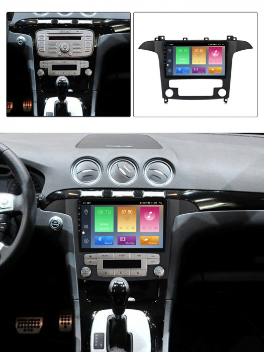 Navigatie dedicata Ford S-Max 2006-2015, 4GB RAM 64GB ROM, Octacore, Android 14, Display QLED 1K 9", Carplay&Android Auto, SIM 4G, Ventilator Activ [4]