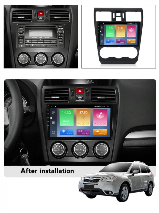 Navigatie Subaru Forester 2013-2014 , NAVI-IT, 9 Inch, 2GB RAM 32GB ROM, Android 9.1, WiFi, Bluetooth, Magazin Play, Camera Marsarier [8]
