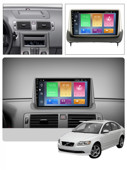 (Resigilata) Navigatie dedicata Volvo S40, C30, C70, 2GB RAM 32GB ROM, Quad Core, Display 7" IPS Full HD, Carplay, Android 13, Bluetooth, Magazin Play, Suport camere AHD [9]