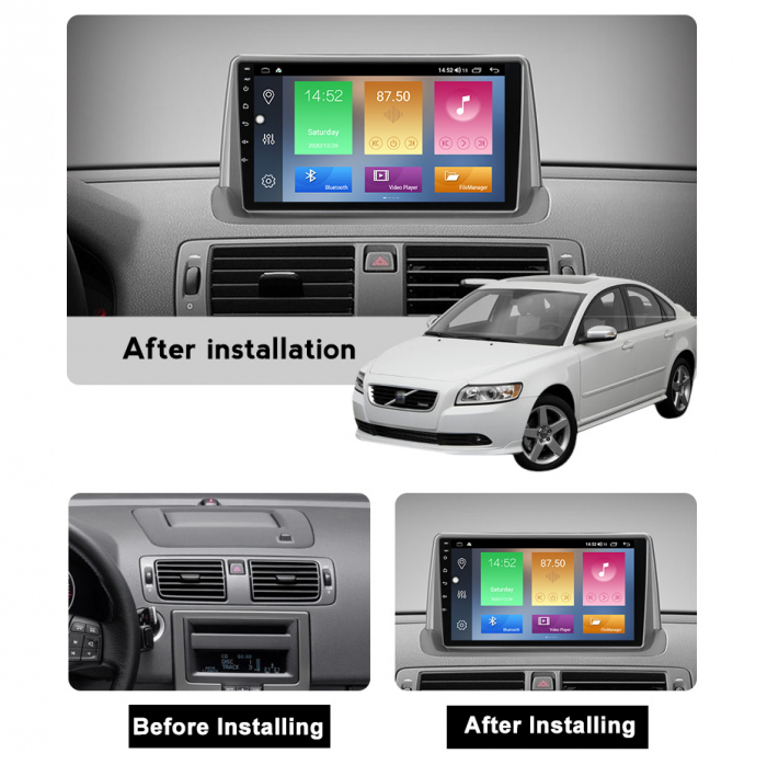 (Resigilata) Navigatie dedicata Volvo S40, C30, C70, 2GB RAM 32GB ROM, Quad Core, Display 7" IPS Full HD, Carplay, Android 13, Bluetooth, Magazin Play, Suport camere AHD [4]