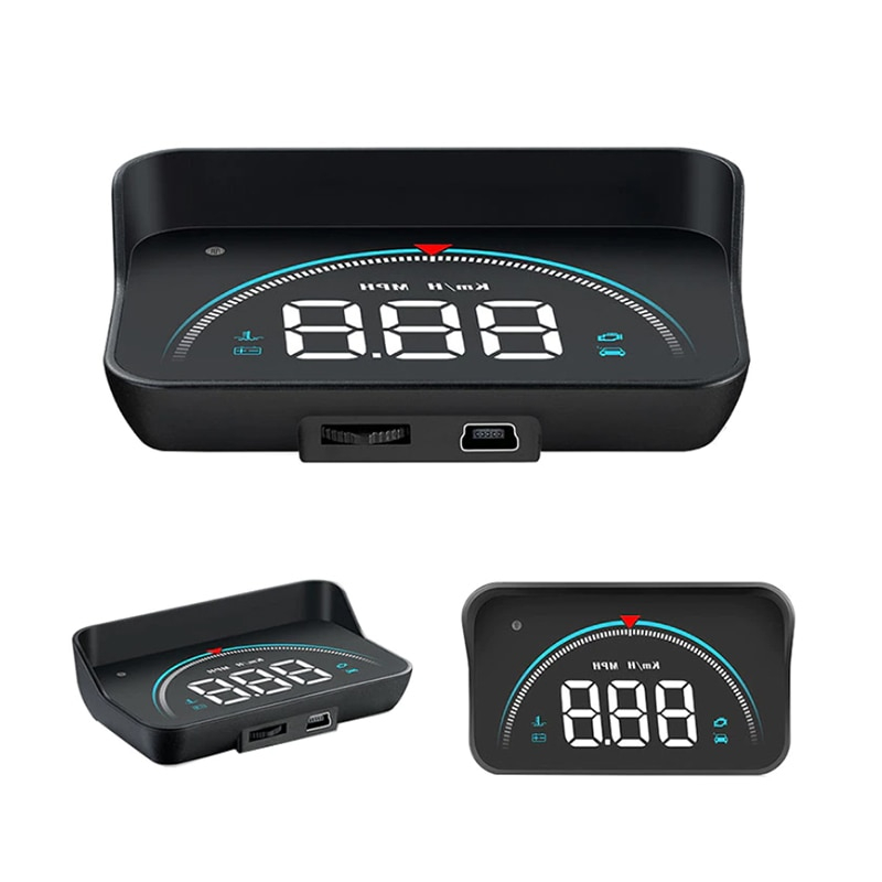 Afisaj head-up pe parbriz, OBD2/OBD, Alarma automata, Negru [2]