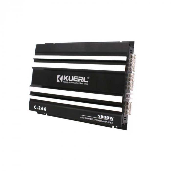 Amplificator Auto K-266, clasa AB, 4 canale, 100W*4, 5800W, 12V, 91 - 100dB [1]
