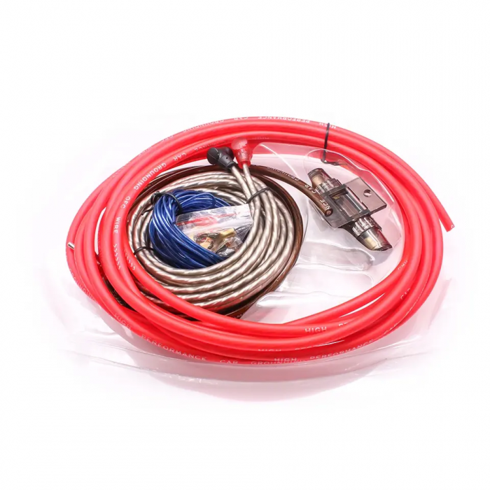 Kit cablu alimentare amplificator auto K-383 8GA subwoofer, 5M lungime, RCA [2]