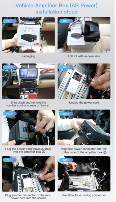 Amplificator sunet 47W pentru Navigatii Android, reglaj din aplicatia telefonului [3]