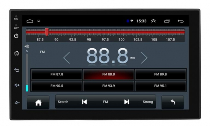 Navigatie auto universala MP5 Player, 2DIN, Android 10, 7 inch, Quad Core, 1/16GB, FM, BT, Wifi, Harti GPS, Mirror-link, Rama adaptoare 2Din, suporti prindere, microfon extern camera marsarier [7]