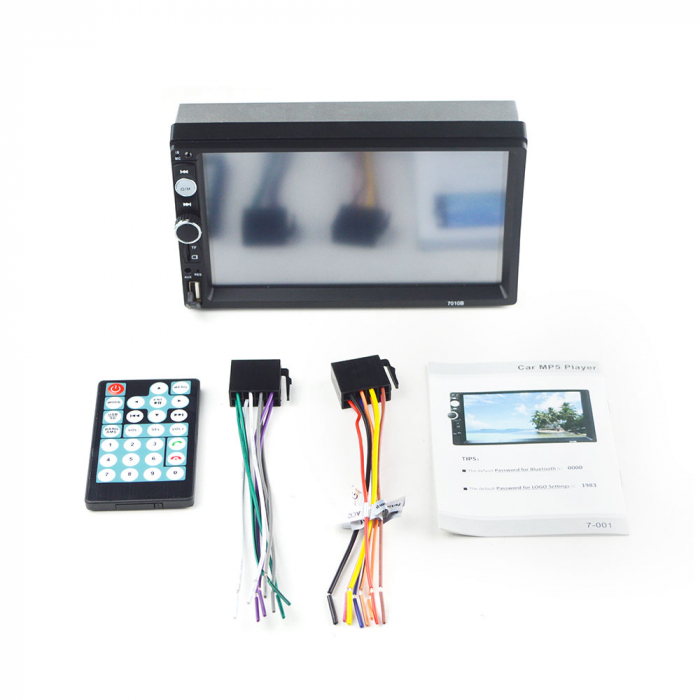 Pachet promotional Player Auto MirrorLink MP5 player auto 7010B & Set difuzoare, Rama,Suporti prindere, Bluetooth, Divix , AVI , USB, SD Card , AUX [5]