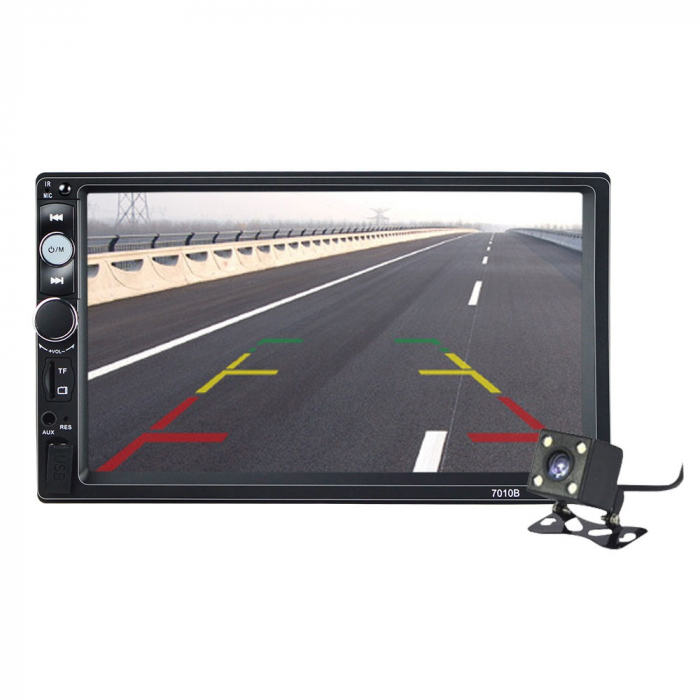 Pachet promotional Player Auto MirrorLink MP5 player auto 7010B & Set difuzoare, Rama,Suporti prindere, Bluetooth, Divix , AVI , USB, SD Card , AUX [2]