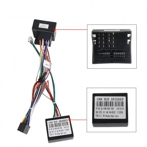 Cablu 40pini si canbus Raise pentru conectare navigatie cu android la masini  Seat Alhambra 1996 - 2010 [1]