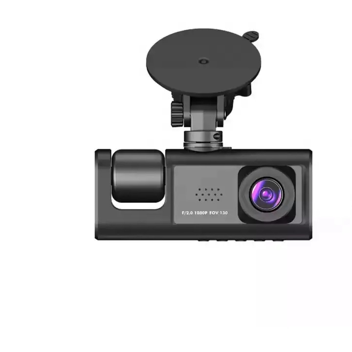 Camera auto DVR, camera frontala + interior + marsarier, ecran de 2 inch IPS HD, inregistrare sunet, detectare de miscare [1]