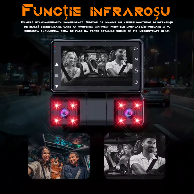 Camera Filmare Trafic 2.5K+1K+1K+1K cu Infrared, Filmare Fata-Spate-Stanga-Dreapta, Wi-Fi, Aplicatie, TF Card [8]
