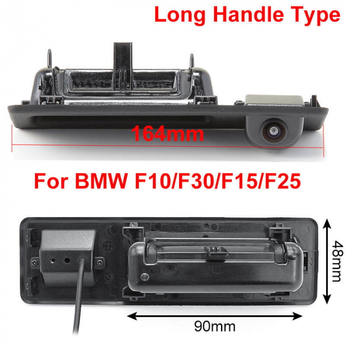 Camera marsarier NAVI-IT, compatibil cu BMW 5 seria F10 F11/ 3 seria F30 F31 F32/X3 F25/X4, rezolutie 1280*720 AHD, functie nightvision, rezistent la apa [2]