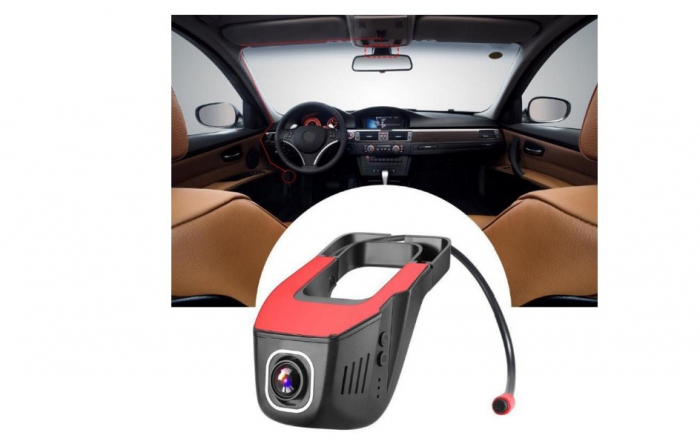 Camera inregistrare trafic DVR, Afisaj Live si Inregistrare in Navigatie GPS, HD 1080p, Adas, Vedere nocturna, unghi filmare 170°, Wi-Fi [2]