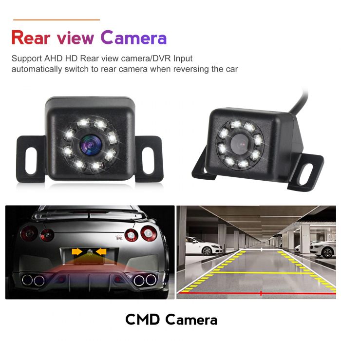 Camera video marsarier cu 8 leduri, unghi 170, patrata, HD, NAVI-IT, rezistenta la apa si praf - Universa [6]