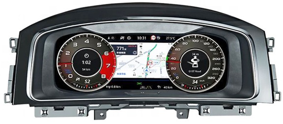 Ceas electronic digital Volkswagen Golf 7/7.5 2013-2019, 12.3 INCH, Rezolutie 1920*1080, Sistem de operare LINUX [1]