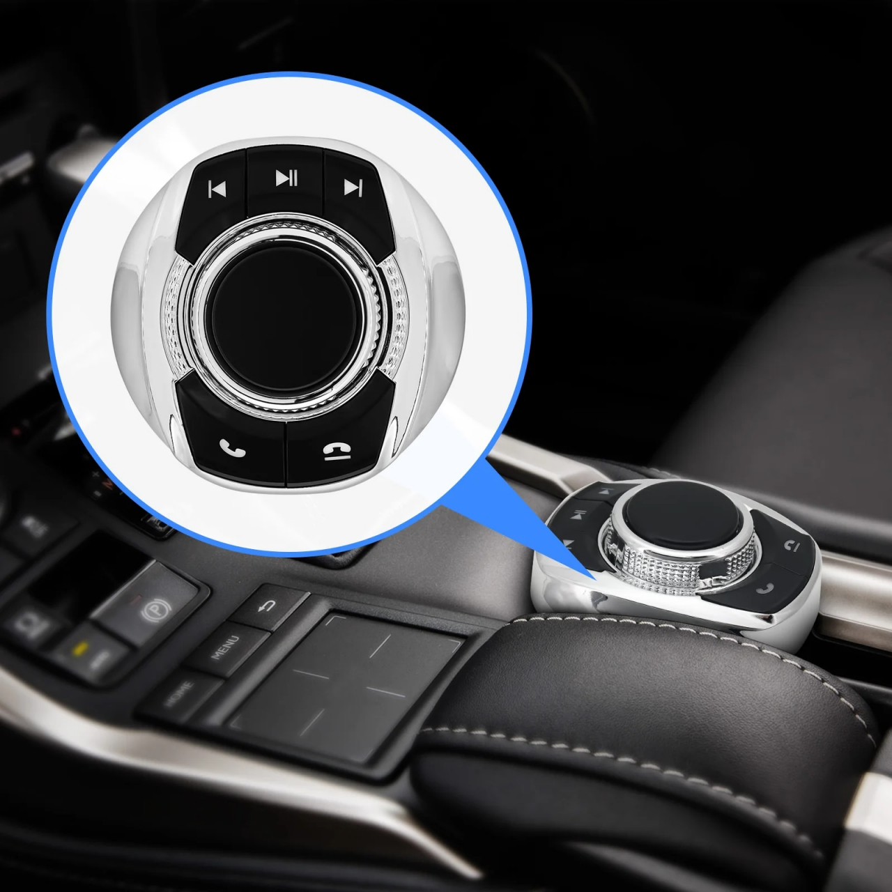 Comenzi volan tip borcan wireless cu butoane de control volum Radio DVD GPS Navigatie [4]