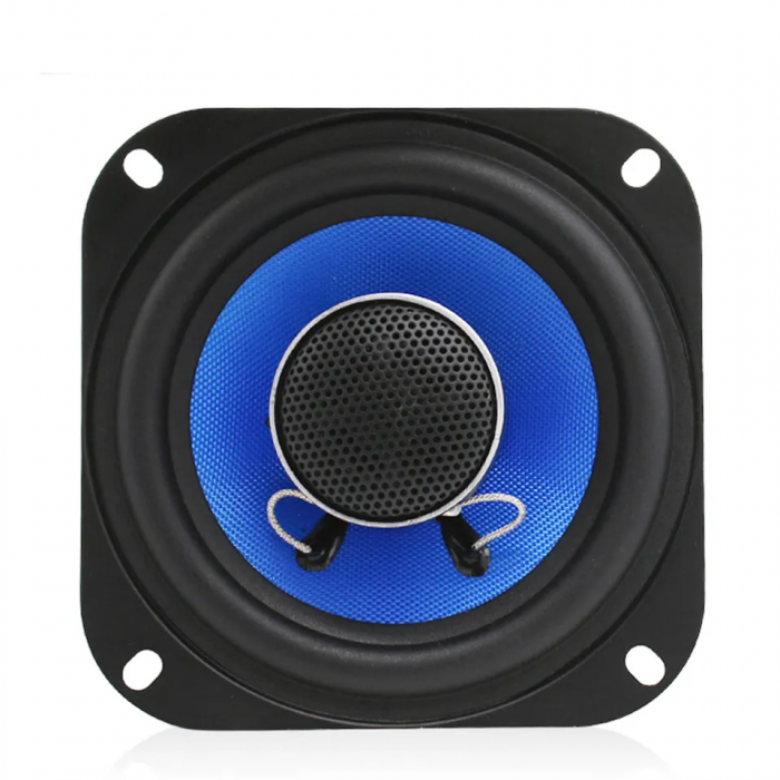 Set difuzoare coaxiale de 4 inch K-04, 12V, frecventa de 60HZ-20KHZ, voltaj 12V, RMS 50W, Neagra [2]