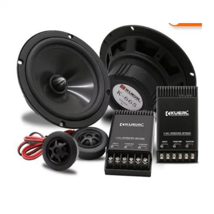 Set difuzoare componente de 6.5 inch K-665, frecventa de 40HZ-22KHZ, 92db, RMS 120W, Neagra [1]