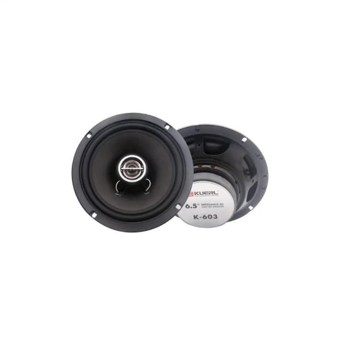 Set difuzoare coaxiale de 6.5 inch K-603, frecventa de 30HZ-120HZ, 90db, RMS 120W, Neagra [1]