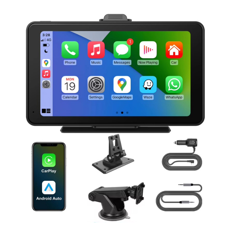 Ecran de bord cu CarPlay si AndroidAuto, AUX, Bluetooth, Egalizator, 7", Wireless [2]