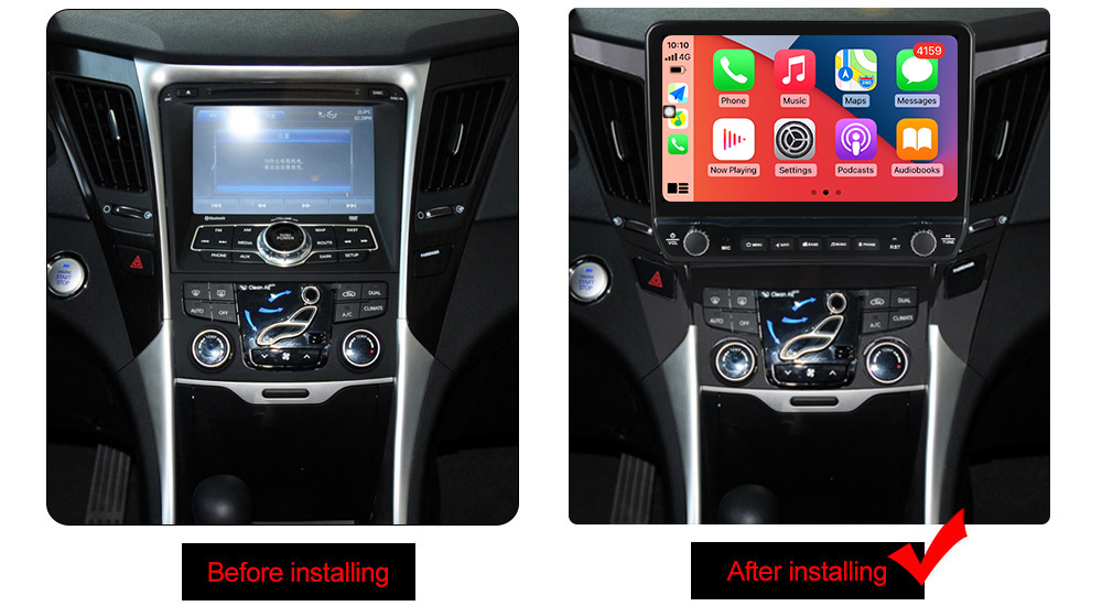 Navigatie dedicata Sonata 2009-2014 cu butoane rotative model 2024, 4 GB RAM 64 ROM, Quadcore, Android 13, Display QLED, 9", DSP, Carplay, Android Auto, Internet, Youtube , Waze , WI-FI [5]