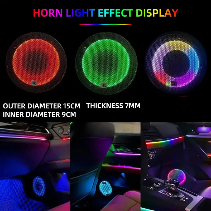 Lumini ambientale interioare Symphony 22 in 1, LED, ABS + RGB, Universale, 12V, 4x Iluminare boxe incluse [6]