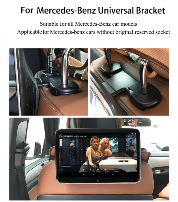 Monitor Video Player Car pentru tetieră cu Display HD de 11.6 INCH, sistem de operare Android, negru [4]