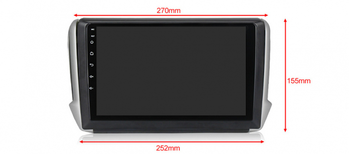 Navigatie dedicata Peugeot 208, 4GB RAM 32GB ROM, Octacore, Android 13, Display QLED 10.1", DSP, Carplay, Android Auto, Internet, Youtube, Waze, WIFI, Bluetooth - [2]