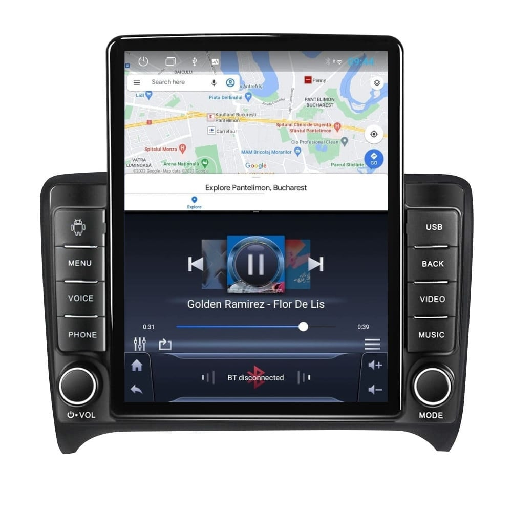 Navigati dedicata Audi TT 2006 - 2015, Tesla Style, 8GB RAM 128GB ROM, Octacore, Android 13, Display QLED 10.25", DSP, Carplay&Android Auto, SIM 4G, Ventilator Activ [3]